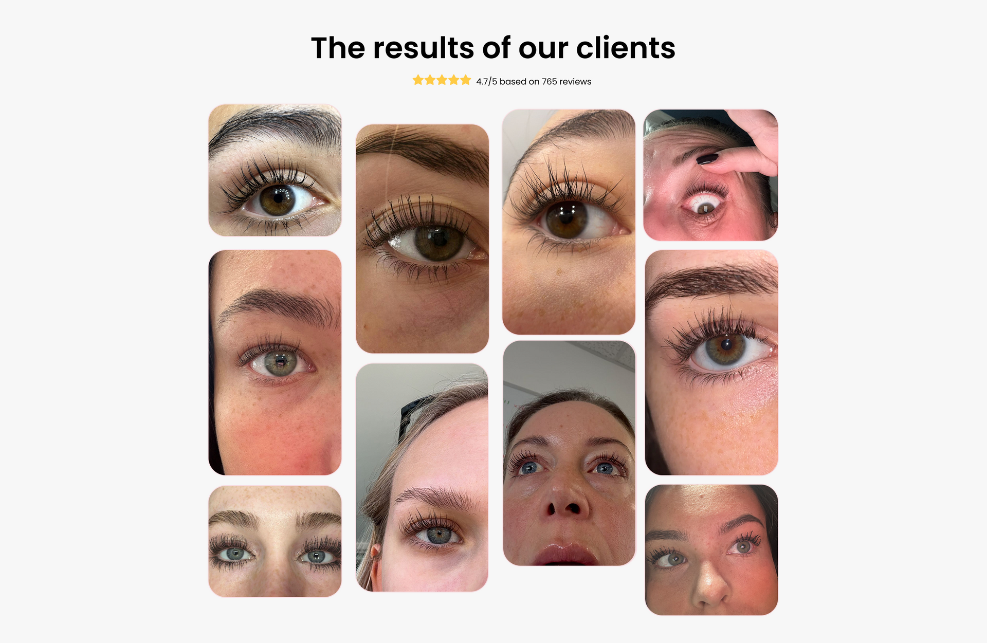 Lash growth serum before and after customer results - longer fuller healthier lashes in 30 days